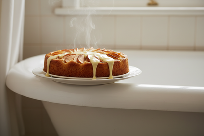 trappiere das bild an den rand einer badewanne